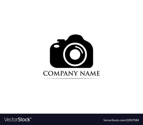 Photography logo black Royalty Free Vector Image