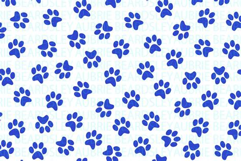 Blue Paw Print Background