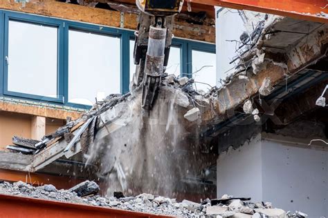 demolition of an office building | Stock image | Colourbox