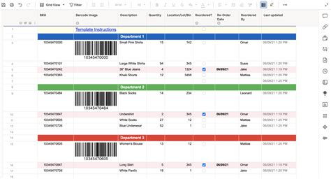 Counting Inventory With Barcode Scanner Excel Template