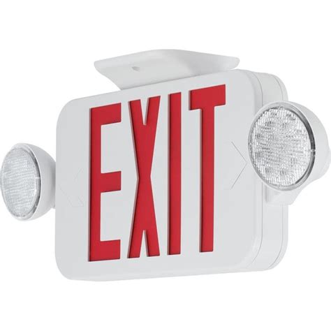 Progress Lighting Exit Signs Red LED Battery-operated Exit light at ...