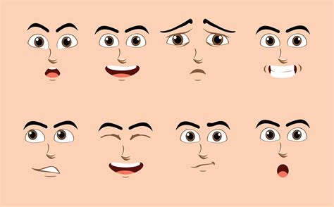 Character designs with different facial expressions 27272751 Vector Art ...