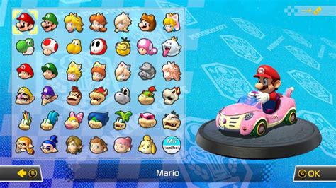 Mario Kart characters guide