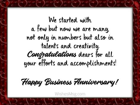 Company Anniversary Messages - Business Anniversary Wishes