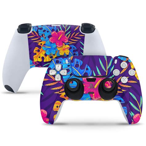 PlayStation 5 Controller Skin - Yellow Red Purple Floral – SkinsLegend