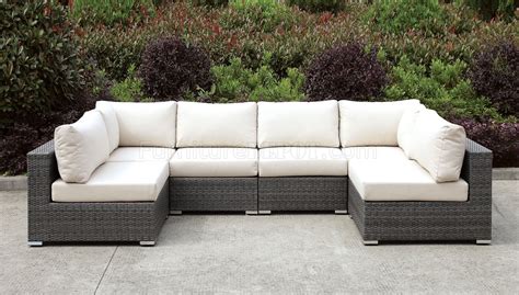 Somani CM-OS2128-6 Outdoor Patio U-Shaped Sectional Sofa