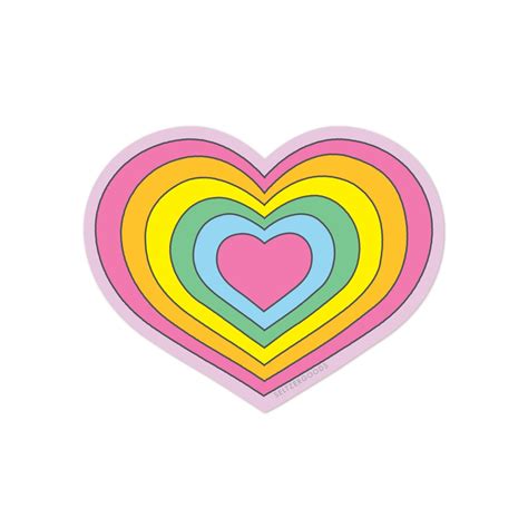 Rainbow Heart Sticker | Seltzer Goods