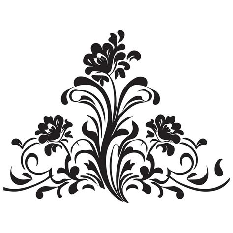 Floral Flower Vector Line art Illustration, Floral Flower vector ...