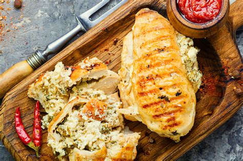 Grilled healthy chicken breasts featuring chicken, fillet, and stuffed ...