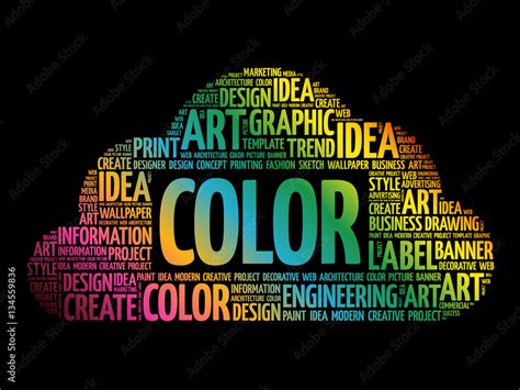 COLOR word cloud, creative business concept background Stock Vector ...