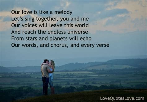 Our love is like a melody - Love Quotes Love