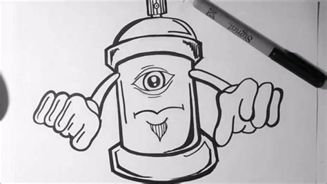 How To Draw A Graffiti Spray Can Step By Step