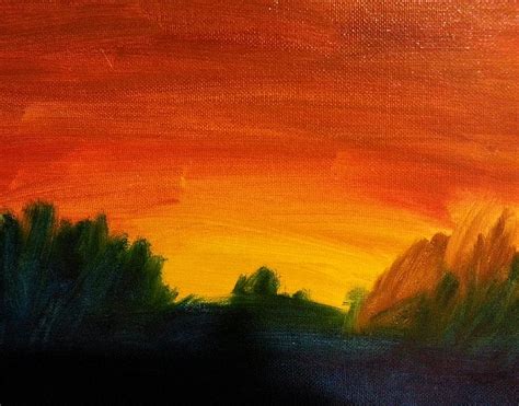 Western Sunset Painting - Western Sunset Fine Art Print