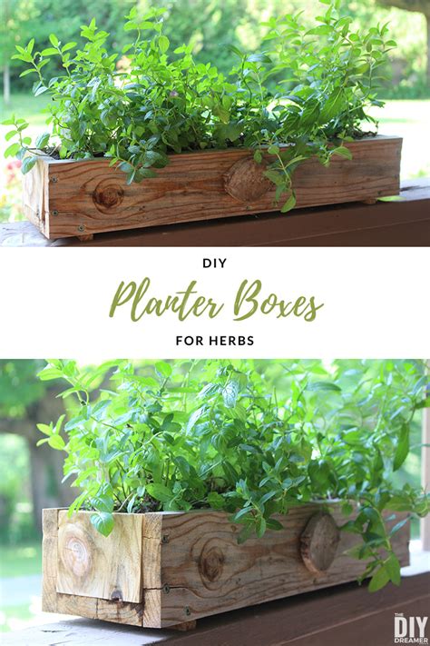 DIY Planter Boxes for Herbs - How to make a planter box - The DIY Dreamer