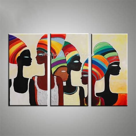 Modern Abstract Oil Painting Canvas Pictures of African Women for ...