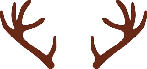 reindeer antlers silhouette, hunting free svg file - SVG Heart