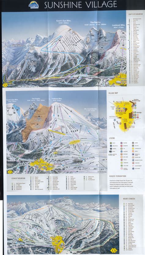 Banff’s Sunshine Village Ski Trail Map • mappery