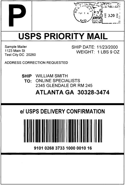 Usps Shipping Label 228 Templates