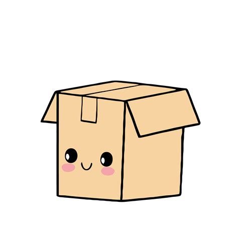 Cute Kawaii Box 16776279 Vector Art at Vecteezy