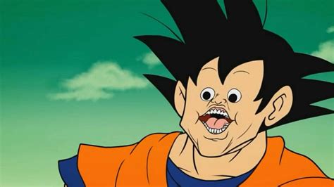 Download Funny Face Of Son Goku Wallpaper | Wallpapers.com