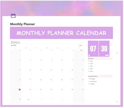 Find a Free Notion Calendar Template Here [3 Options]