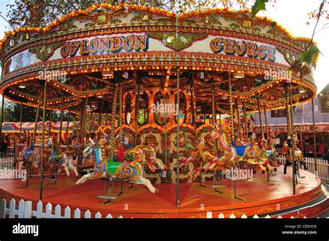 Carousel at 'Winter Wonderland' Hyde Park, City of Westminster, London ...