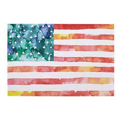 American Flag Watercolor Painting - FindGift.com