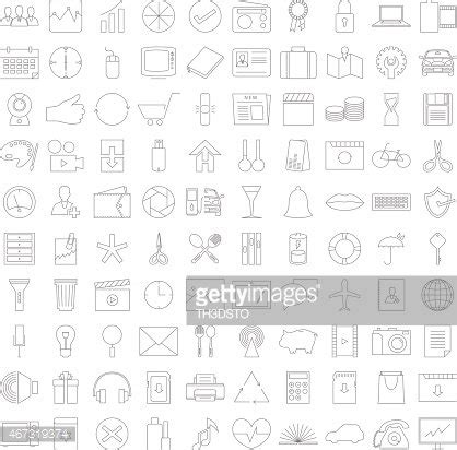 Thin Line Icons V.2 Stock Clipart | Royalty-Free | FreeImages