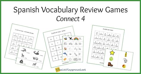 Spanish Vocabulary Review Games: Connect 4 - Spanish Playground