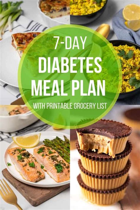 7 -Day Diabetes Meal Plan (with Printable Grocery List) - Diabetes Strong