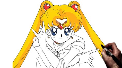 Sailor Moon Drawing How To Draw Sailor Moon Step By Step | The Best ...