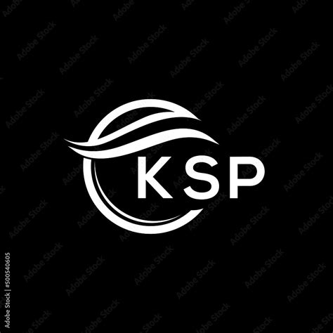 KSP letter logo design on black background. KSP creative initials ...