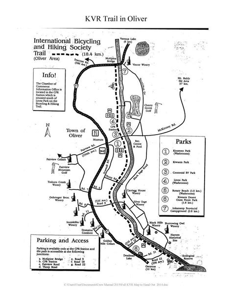 Kettle Valley Railway Trail Maps — S.S. Sicamous Marine Heritage Park