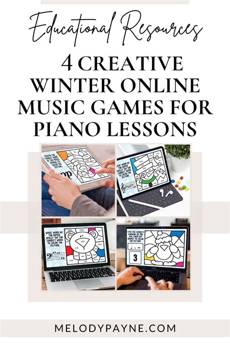 4 Creative Winter Online Music Games for Piano Lessons - Melody Payne ...