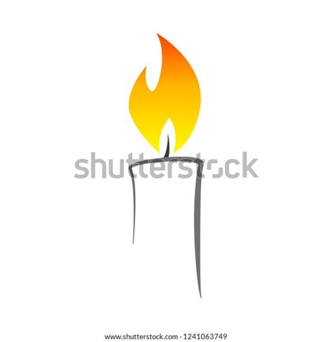 Candle Logo Vector Illustration Stock Vector (Royalty Free) 1241063749