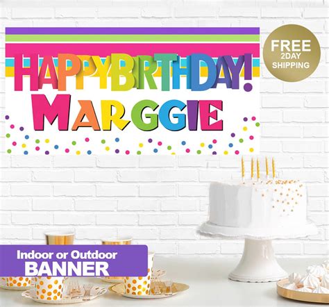 Happy 13th Birthday Banner Personalized Birthday Banner Fun Birthday ...