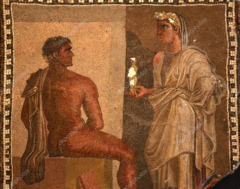 Ancient Roman Mosaic Baths Capitoline Museum Rome Italy — Stock Photo ...