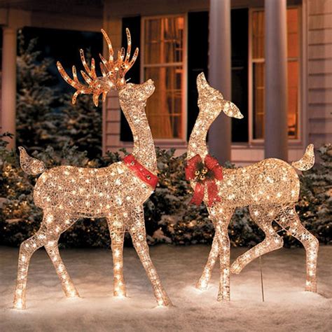 Home Accents Holiday Ft Warm White LED Reindeer With Sleigh Holiday ...