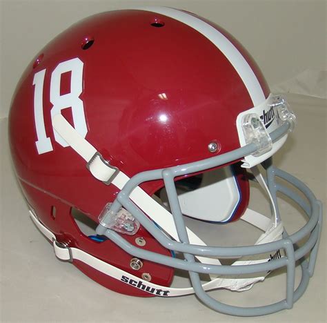 Alabama Crimson Tide #18 Schutt Full Size Replica Football Helmet ...