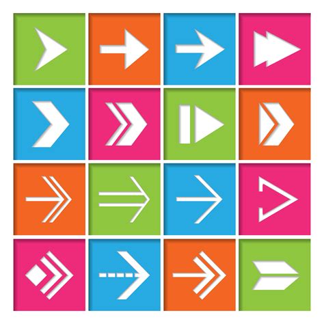 Arrow Symbols Icons Set 436414 Vector Art at Vecteezy