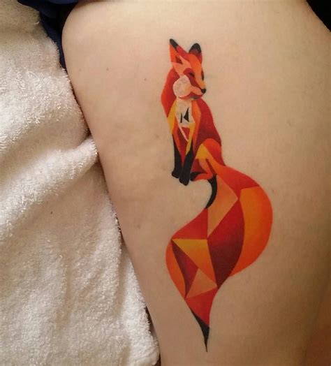 Geometric Fox by Mario Gregor - Wellington, NZ - Imgur | Fox tattoo ...