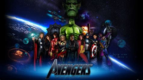 Marvel Avengers Team Super Heroes Background Hd Wallpaper