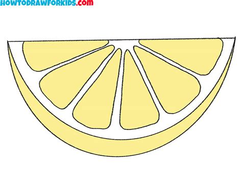 How to Draw a Lemon Slice - Easy Drawing Tutorial For Kids