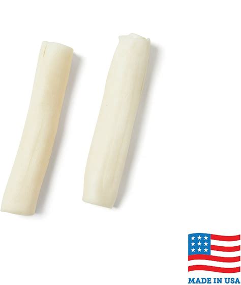 BONES & CHEWS Made in USA 7" Rawhide Roll Dog Treats, 2ct - Chewy.com