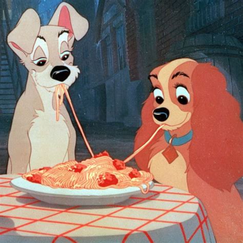 Lady And The Tramp Eating Spaghetti Picture - Michele tajariol