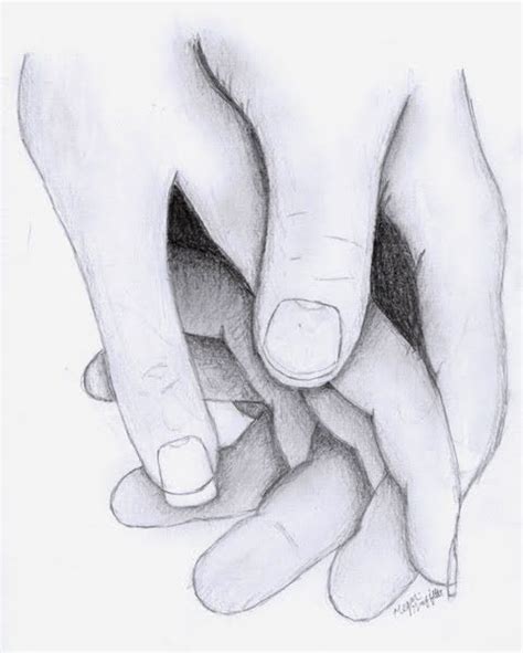 Couple Holding Hands Pencil Drawing - bestpencildrawing