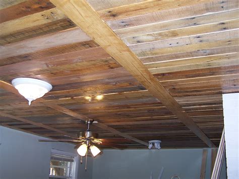 Stunning Pallet Wood Ceiling