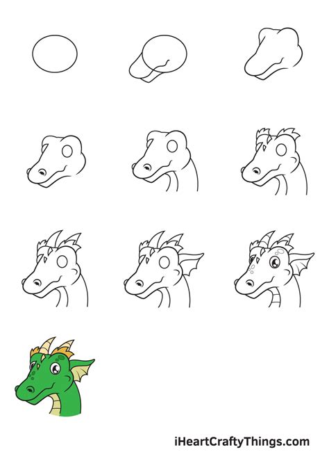 Dragon’s Head Drawing — How To Draw A Dragon’s Head Step By Step