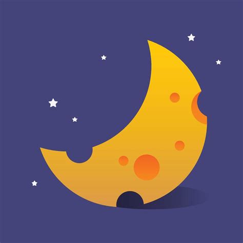 Yellow cheese moon 19535794 Vector Art at Vecteezy