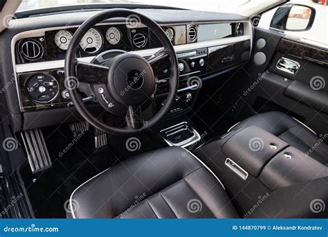 Interior View of New a Very Expensive Rolls Royce Phantom Car, a Long ...